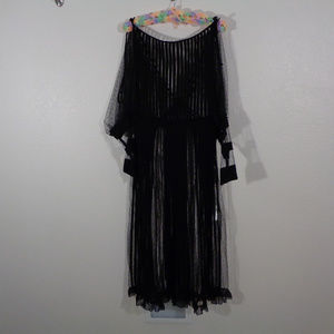 VALENTINO SHEER PENOIR DRESS